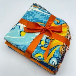 Set of 4 not paper towels napkins ecofriendly green house warming mushroom orang